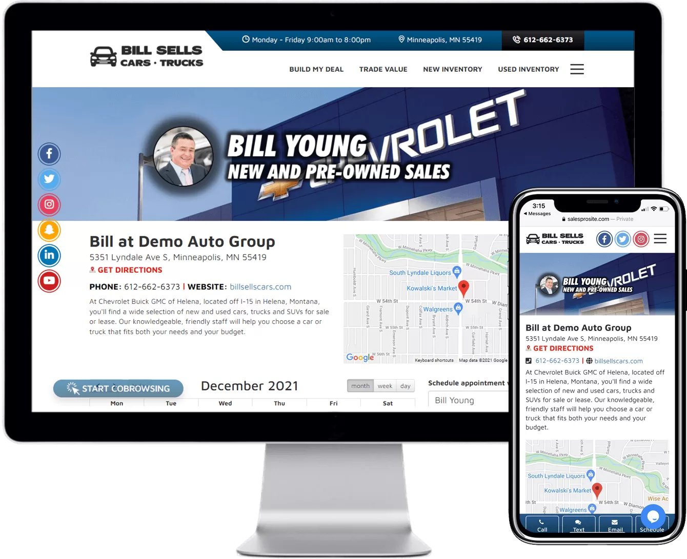 Car salesman website