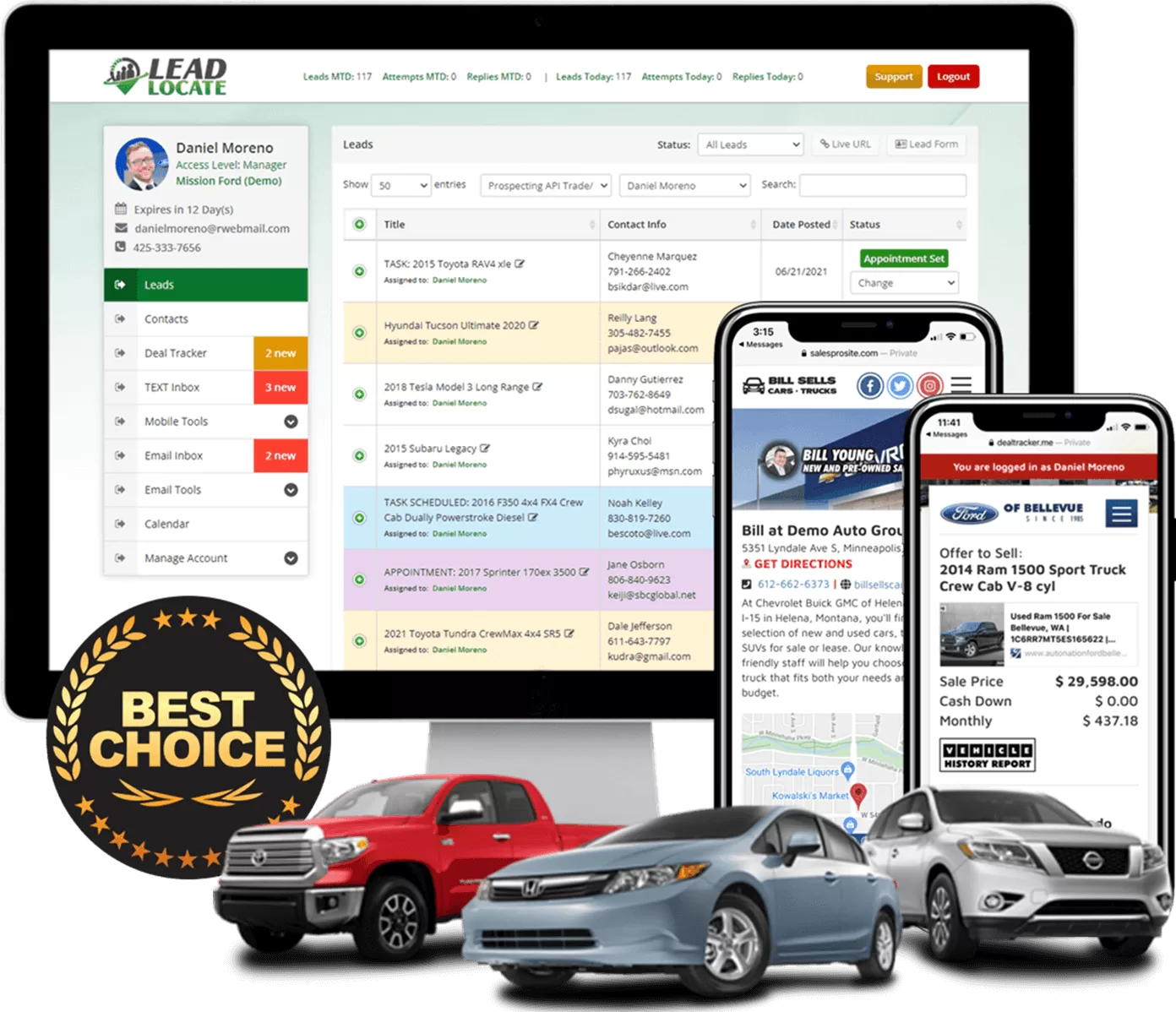 Auto sales lead management