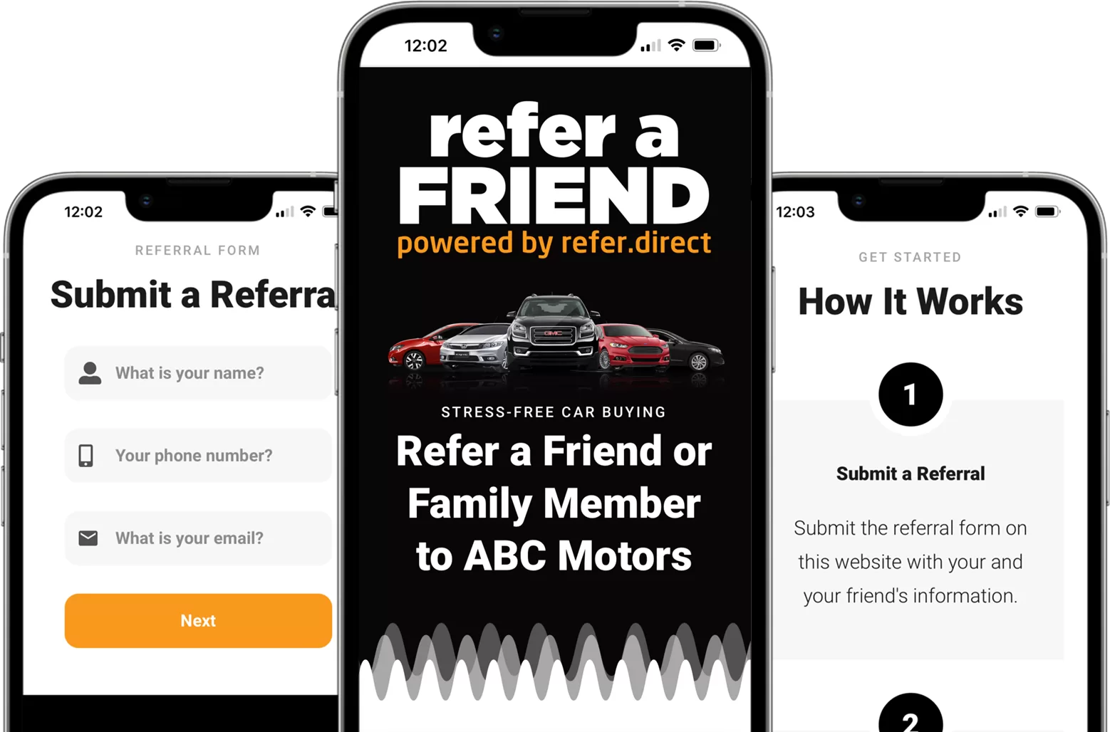 Car sales referral program for dealers