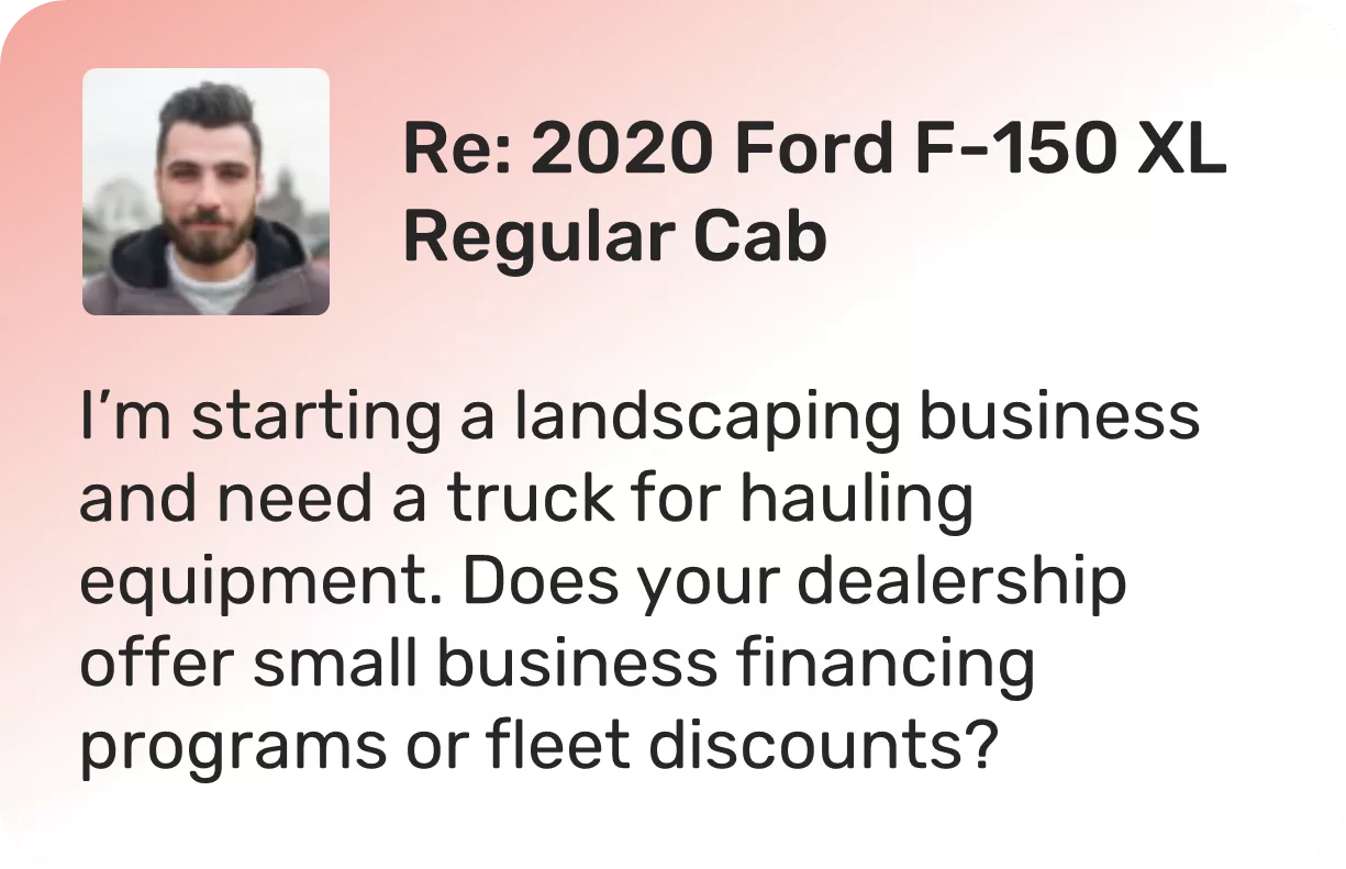 Car salesman marketing and advertising